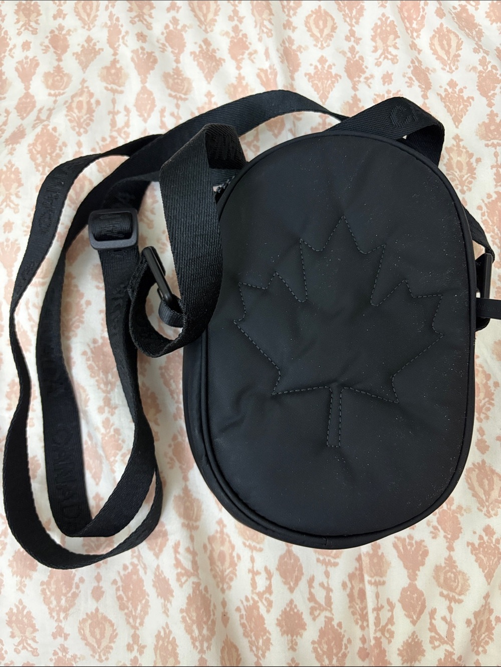 Lululemon Black Canada Maple Leaf Crossbody Bag